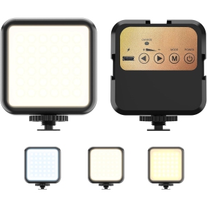 YOULIGHTS On-Camera Video Light, Rechargeable LED Mini Bright Light for Photography, Portable Camera Lighting