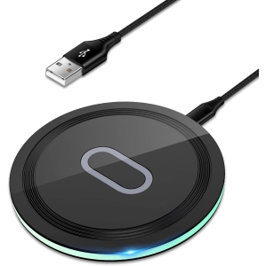 YOULIGHTS 15W Wireless Google Charger Fast Charging Pad ,Wireless Charger Station Fast Charging(Black)