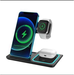 YOULIGHTS 3-in-1 Wireless Charging Station (Black)