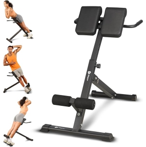 LifePro SculptTrainer Lite Roman Chair – Adjustable Hyperextension Bench Back Extension Machine & Foldable Sit-Up Bench | Compact Ab Bench Strength Training Home Gym Equipment