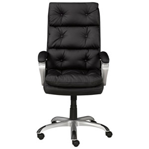 Brassex Elita Ergonomic High-Back Fabric Office Chair - Black