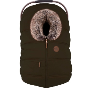 Petit Coulou Winter Cover for Infant Car Seats - Coffee