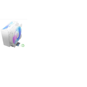 TCOMASSJ-R400 Four-Heatpipe Single-Tower CPU Air Cooler w/ ARGB Lighting, 1x 120mm Fan, White