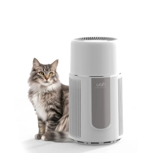 uahpet Air Purifiers for Pets, Dogs Cats Air Purifiers with Air Quality and 3 Mode Fan Speed, HEPA Filter Air Purifiers for Pets, Floating Hair, Allergy, Dust, AP-L2-G201