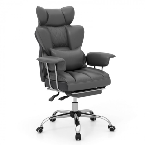 Big et chaise de bureau longue avec repose-pieds, siège exécutif ergonomique