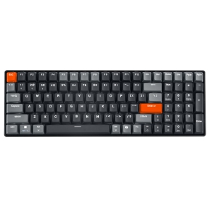 Adesso EasyTouch 1200 Compact RGB Mechanical Keyboard – 100-Key, Wired/Wireless/Bluetooth, QMK/VIA, Red Switches, Copilot Key