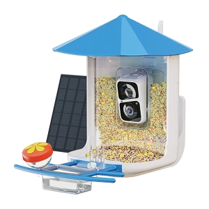 Perchme Sf-bf-ac01 Smart Bird Feeder With Camera (Azure Canopy)