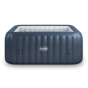 Pacific | Upto 6-Person Inflatable Hot Tub | Square | Integrated Heater | Navy