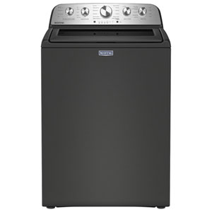 Maytag 5.4 Cu. Ft. (IEC) Top Load Impeller Washer with Pet Pro, Steam, 30-Minute Quick Wash, and Sanitize Cycle (MTW5605RU) - Black