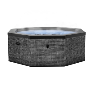 Como | Upto 6-Person Eco Foam Hot Tub | Octagon | Built-In Integrated Heater | Flint Gray