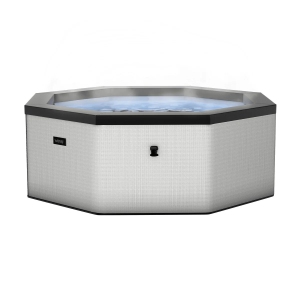 Como | Upto 6-Person Eco Foam Hot Tub | Octagon | Built-In Integrated Heater | Graphite Gray