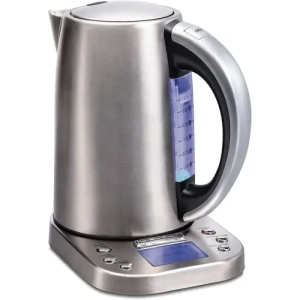 OPEN-BOX Hamilton-Beach 41028 Professional Electric Kettle with Digital Controls, 6 Preset Temperatures, LCD Screen, 1500 Watts Silver