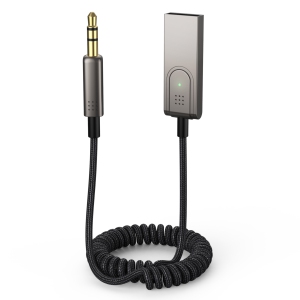 AUX Car Bluetooth Cable USB Car Audio Cable Audio Call Navigation Conversion Cable - Wireless Audio Receiver with 3.5mm Jack, Auto Connect