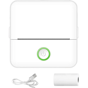 Printer | Instant Sticker Printer | Inkless Portable Printer | Wireless Photo Printer | Pocket Printer | Sticky Note Printer - White (Standard)