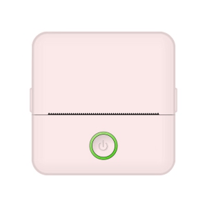 Printer | Instant Sticker Printer | Inkless Portable Printer | Wireless Photo Printer | Pocket Printer | Sticky Note Printer - Pink + 5 Rolls of Thermal Paper