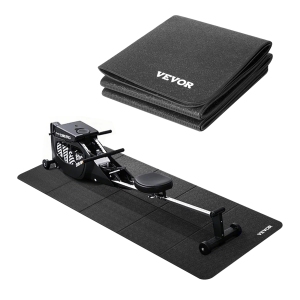 VEVOR 24" x 68"Foldable Walking Pad Treadmill Mat,1/4" Thick,Exercise Equipment Mat for Elliptical on Carpet Hardwood Floor,High Density PVC Floor Protector,Waterproof and Non-slip