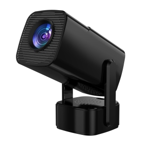 Mini 720P portable projector, home bedroom outdoor camping projector, electric focus, support 4K video - black