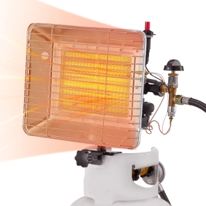 VEVOR 13000 BTU Propane Tank Top Heater, Rapid Heating 180-Degree Infrared Radiant Tank Top Gas Heater, Stepless Temperature Adjustment for Ice Fishing Work, Single Burner Square