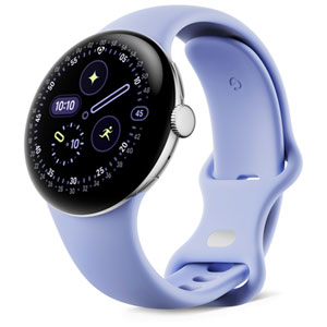 Google Pixel Watch 4 41mm Aluminum Polished Silver Case with Bluetooth-Wi-Fi