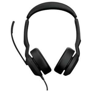 Jabra Evolve2 On-Ear Noise Cancelling Bluetooth Headset with Built-in Microphone (25089-999-799) - Black