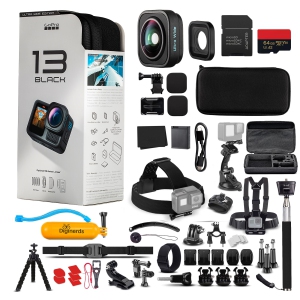 GoPro HERO13 (Black) Ultra Wide Edition - Waterproof Action Camera + 64GB Card and 50 Piece Accessory Kit