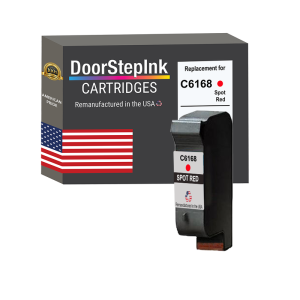 DoorStepInk Brand for HP C6168A Spot Red Remanufactured in the USA Ink Cartridge