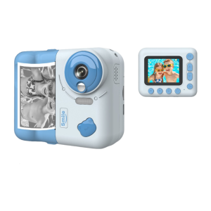 Kids Instant Camera Digital Camera with Instant Print, 10x Zoom, 12MP Pixels, Toy Gift - Blue (Includes 32GB Memory Card)