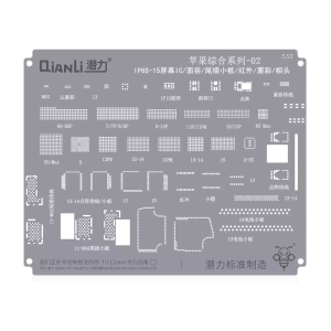 Bumblebee Stencil (QS533) Apple CPU 02-IP6S-15 Display IC/face ID/Tail plug/Infrared Camera/True tone/Camera(Qianli)