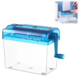 Mini Hand Shredder,Portable Paper Shredder Manual Shredder Document File Straight Cutting Machine for School Office,Hand Paper Cutter for Paper,Notes,Bills,Portrait,Photo
