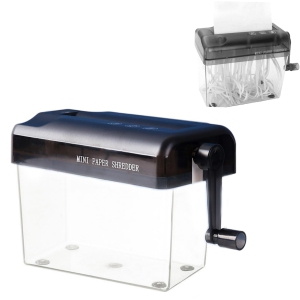 Mini Hand Shredder,Portable Paper Shredder Manual Shredder Document File Straight Cutting Machine for School Office,Hand Paper Cutter for Paper,Notes,Bills,Portrait,Photo