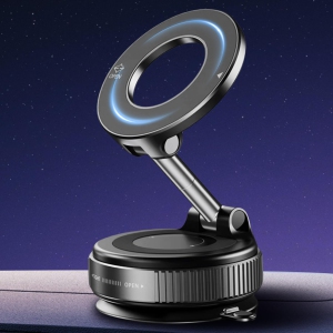 Upgraded Vacuum Magnetic Car Phone Holder - 108lbs Suction & 3000gf Magnet, 360° Foldable Car Phone Mount for iPhone 16-12, Samsung, Android in All Vehicles/Gym/Mirror/Smooth Surf