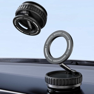 Phone Holder Car Stand Mount - Magnetic Phone Holder Car Vacuum, 360 Suction Cup Cell Phone Holder Mobile Phone Stand, Compatible with iPhone 16 Pro, Android, Hands-Free Tesla Mod