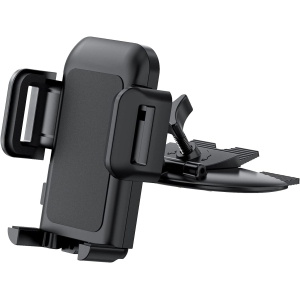 V CD Slot Phone Holder for Car, 360° Rotation CD Slot Car Phone Mount, Easy One Touch CD Slot Cell Phone Holder Compatible with iPhone, Samsung, LG, Moto, Huawei, Nokia, and Other