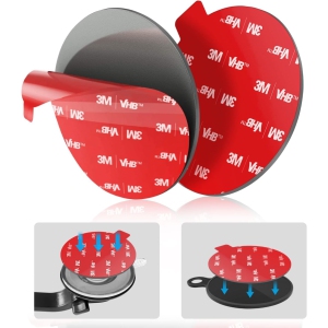 Very Strong Sticky Adhesive, 2.76in/70mm V Dashboard Pad Mounting Disk Adhesive Replacement Kit, Double Sided Stickers for Suction Cup Dashboard Phone Holder & Windshield Car Moun
