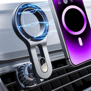L Fits MagSafe Car Mount Upgrade 18 Magnets Fit iPhone 16 Pro Max Car Phone Holder Mount Super Stable Magnetic Phone Holder for Car Air Vent for Magsafe Car Accessories iPhone 16