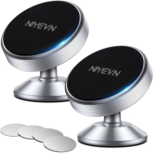 (2-PACK)Magnetic Phone Holder Car, [ 360°Rotating ] Hands-Free Car Phone Holder, [ Strong Magnet ] Universal Dashboard Magnetic Cell Phone Holder Car for iPhone GPS Samsung & othe