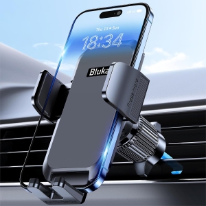 B Phone Holder Car, Air Vent Car Phone Mount with Upgraded Ultra Stable Hook Clip, 360° Rotation, One Button Release Cellphone Holder for iPhone, Google, Galaxy and All Mobile Pho
