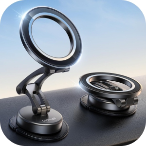 L for MagSafe Car Mount - [All-Metal] for Car Dash&Tesla Screen, [Flexible Extended Three-axis] Magnetic Phone Holder Dashboard with N52 Strong Magnets for iPhone 16 15 14 13 Pro