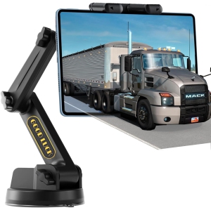 Tablet Mount for Truck, Car Phone Holder,Dashboard Windshield Phone Holder 16.9 inch Long Arm,Super Suction Cup Compatible with Pickup Truck,Commercial Truck and All Tablet & iPad