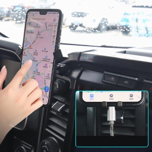 HIGH FLYING for F150 Accessories Car Phone Mount, Carbon Black Interior Hands Free Phone Holder, Gravity Air Vent Car Mount for Cell Phone Compatible with Ford F-150 F150 2021 202