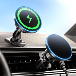 B for MagSafe Car Mount Charger, 15W Magnetic Car Phone Charger for Vent/Dashboard, [2025 New] Car Phone Holder Mount, Fast Charging Magsafe Car Charger for iPhone 16 15 14 13 12