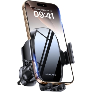 M Phone Holder for Car Air Vent(Stability via Clip & Metal Hook) Car Phone Holder Mount, 360°Cell Phone Holder Car Mount Fits iPhone 16 15 Pro Max 14 Samsung and All Phones