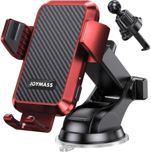 Wireless Car Charger, Phone Holders, 15W Auto Clamping Phone Mount Car Accessories for iPhone 16 15 14 13 12 Mini Pro Max 11, Samsung Galaxy S24 Ultra S23 S22+ Note 20, etc - Red