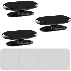 [3 Pack ] Car Magnetic Phone Mount, T Upgrade 8X Magnets Strong Magnet Cell Phone Holder,Dashboard 360° Rotation & Degrees View, for All Smartphone and Cellphone