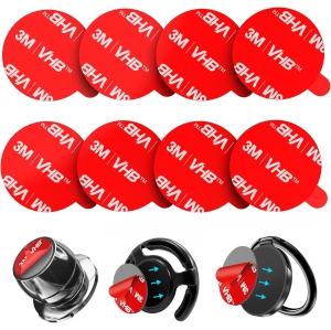 Sticky Adhesive Replacement for Magnetic Car Mount, P 8PCS Circular Heat Resistant 3M VHB Double Sided Strong Sticker Pads for Magnet Cell Phone Stand & Finger Ring Holder & Socke