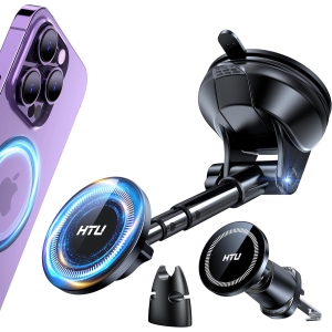[Newest Upgraded] for MagSafe Car Phone Holder [Best Magnet] Car Phone Holders for iPhone, Handsfree 360° Rotation Magnetic Phone Holder Car for iPhone 16 15 14 13 Pro Max Plus Mi