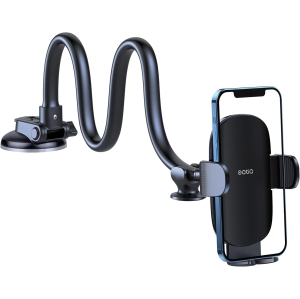 O 13 Gooseneck Car Phone Mount – Windshield & Dashboard Holder with Strong Suction Cup, Anti-Shake Stabilizer, One-Button Release – Compatible with iPhone 16/15/14 and All Smartph