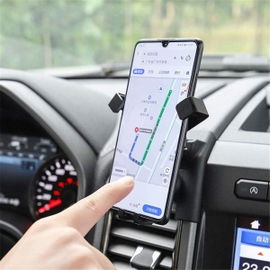HIGH FLYING for F150 Accessories Car Phone Mount, Carbon Black Interior Hands Free Phone Holder, Gravity Air Vent Car Mount for Cell Phone Compatible with Ford F-150 F150 2015-202