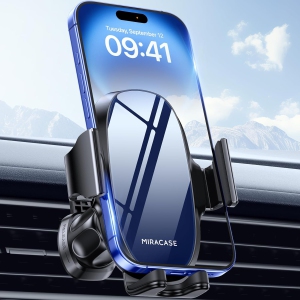 M Phone Holder for Car Air Vent(Stability via Clip & Metal Hook) Car Phone Holder Mount, 360°Cell Phone Holder Car Mount Fits iPhone 16 15 Pro Max 14 Samsung and All Phones