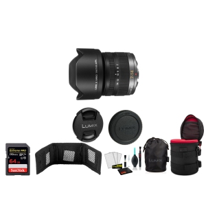 Panasonic Lumix G Vario 7-14mm f/4 ASPH. Lens with Memory Card (International Model)